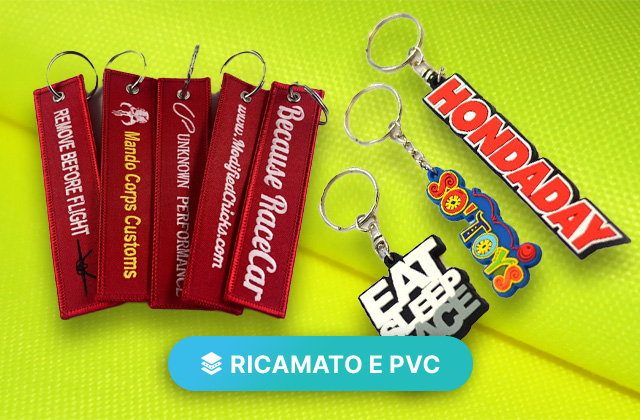 PVC and Embroidered Keyrings online